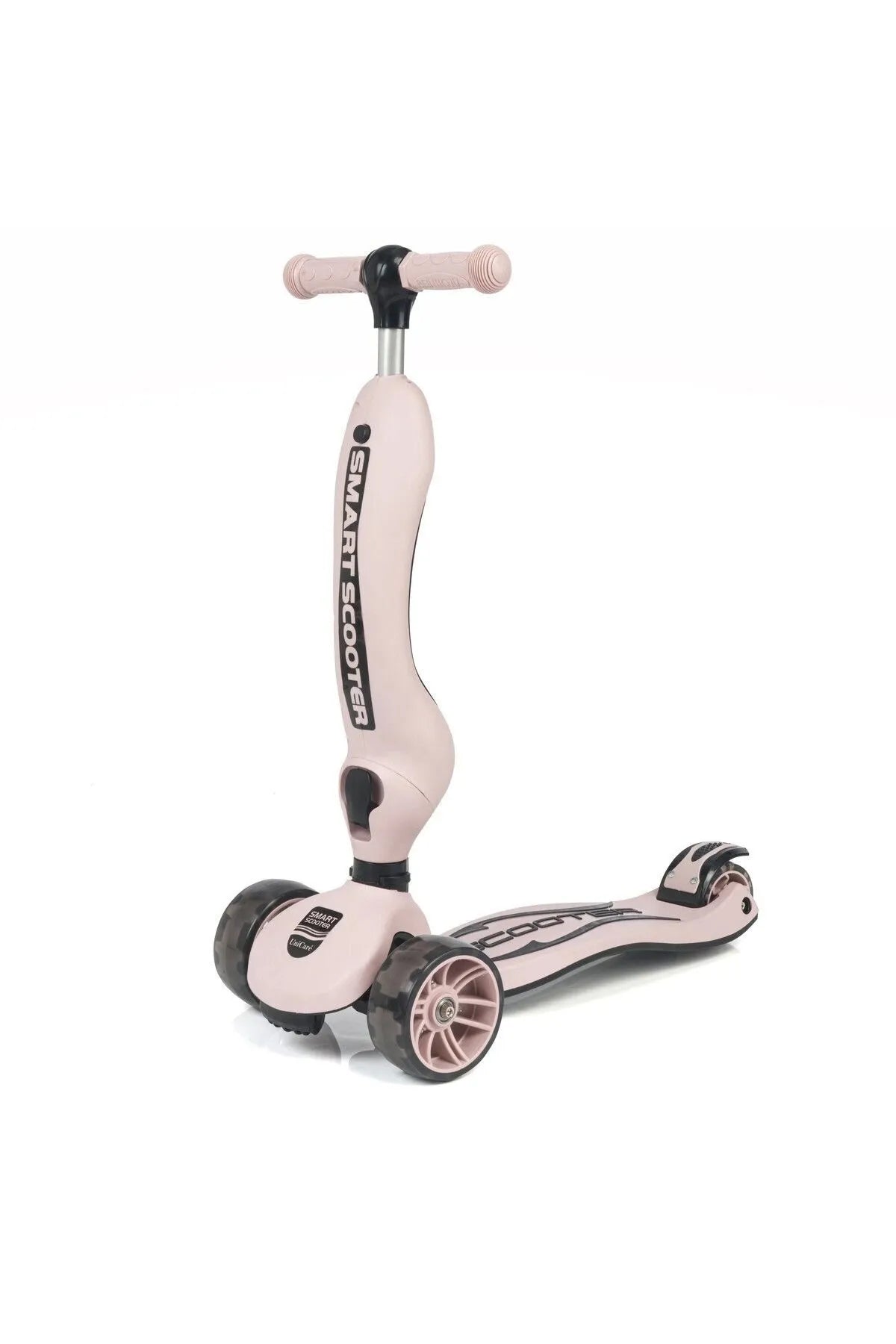 Smart Oturaklı Çocuk Scooter 3 Tekerlekli Işıklı Scooter Yükseklik Ayarlı 1-5 Yaş Somon