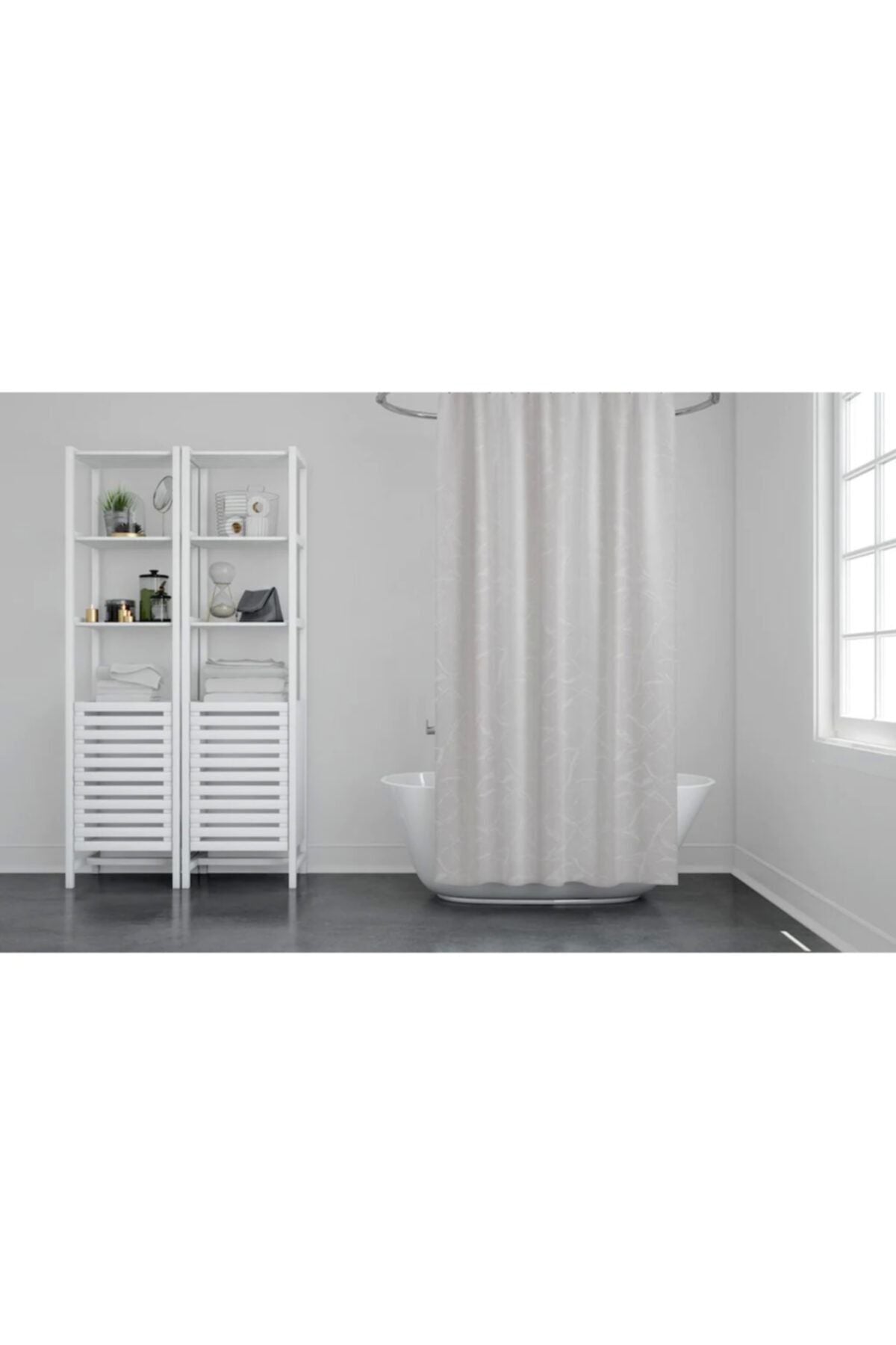 Polyester Banyo Duş Perdesi 2x90x200 cm