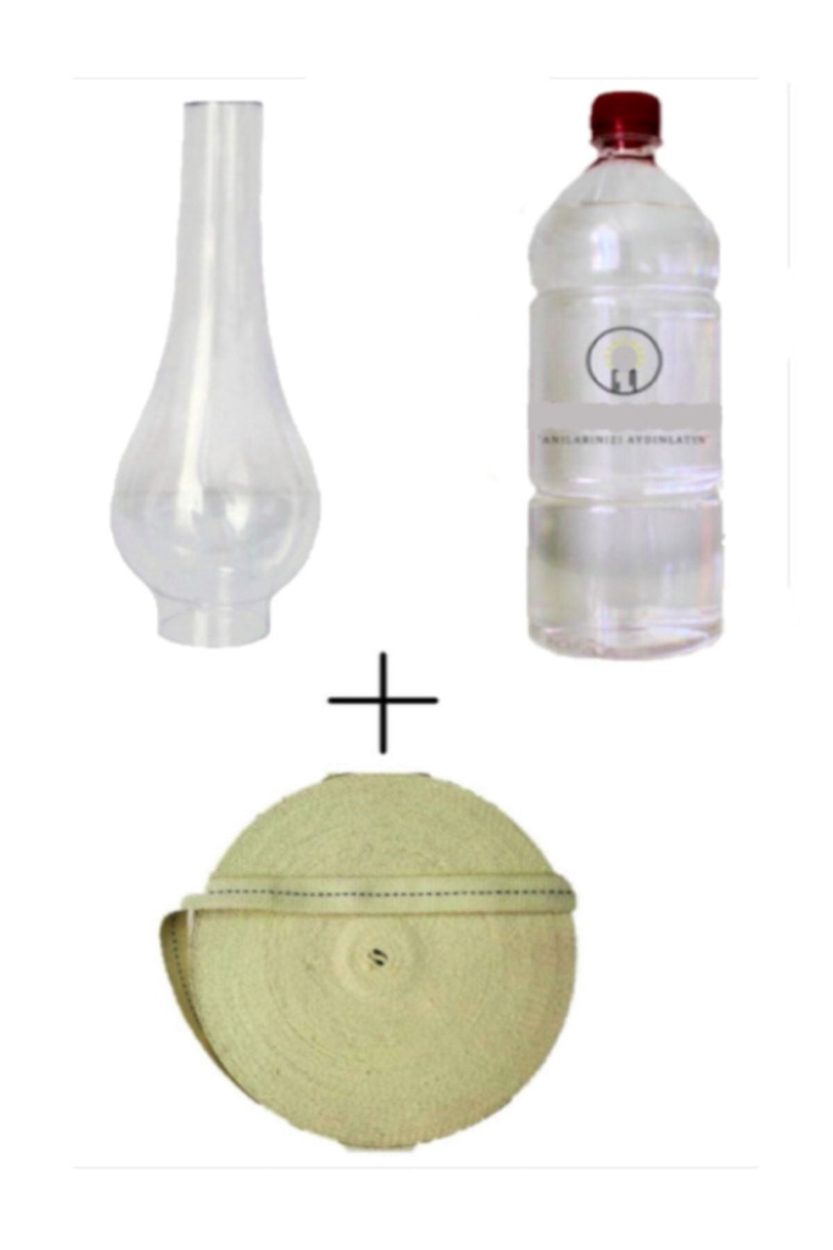 14 No Gaz Lambası Camı Çap: 5 Cm Ve 14 No Fitil 1 Metre 250 ml Kandil Yakıtı