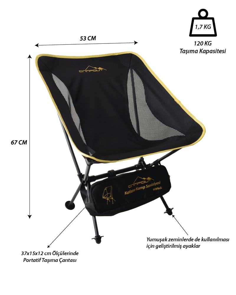 CAMPOUT PRATİK KAMP SANDALYESİ (NG CPS)