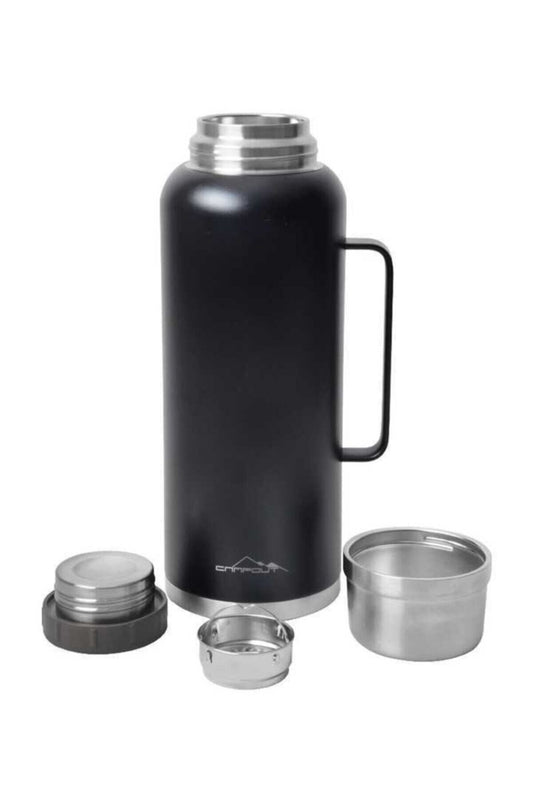 Campout Çift Katmanlı Vakumlu Termos Siyah 2600ml (NG 166)